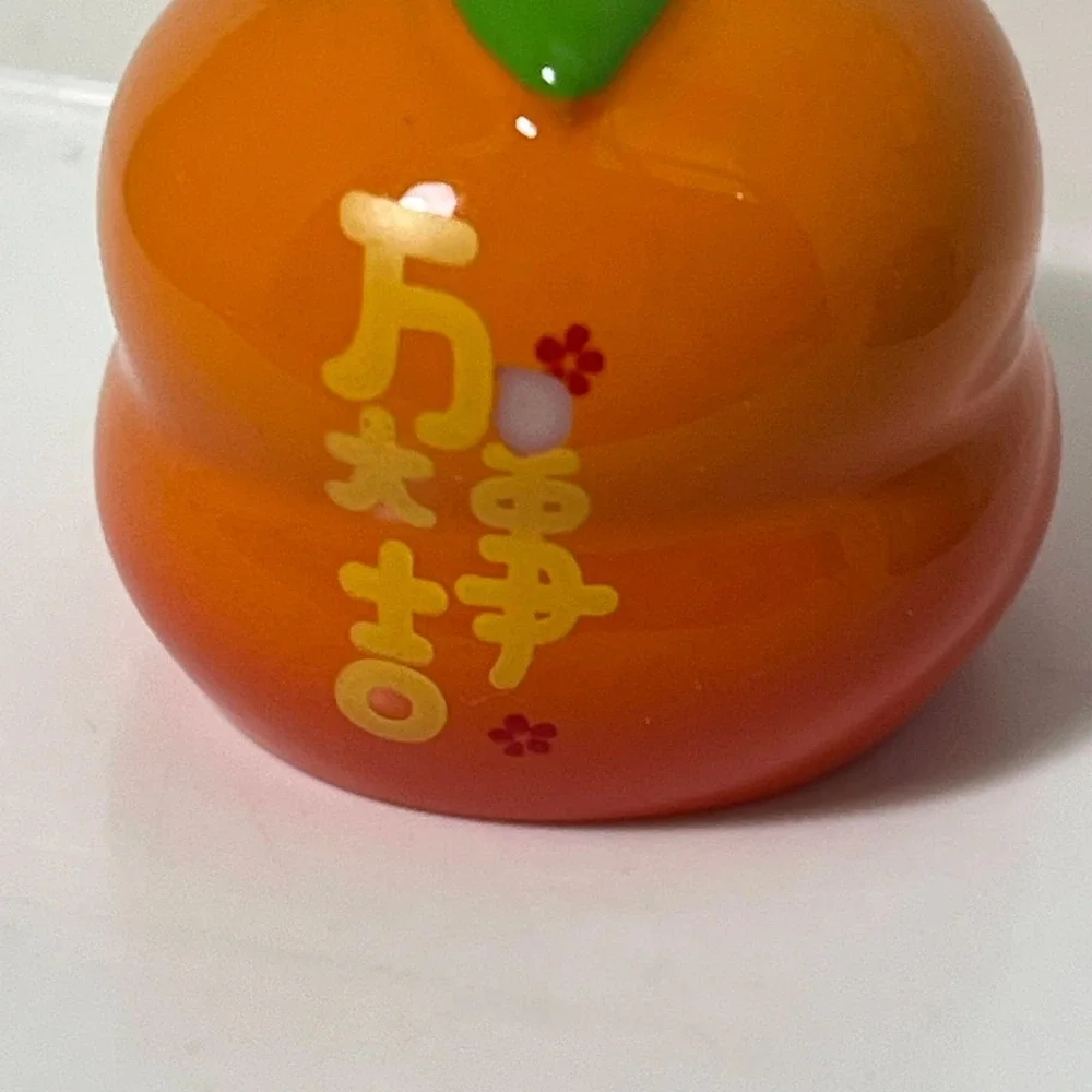 ZAIZAI Lot of 3 Mini Bean Figures Dream Into Dunhuang Persimmon Blue Keychain
